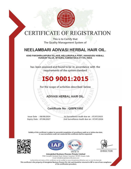 ADIVASI HAKKI PIIKI NELAMBARI HERBAL HAIR OIL